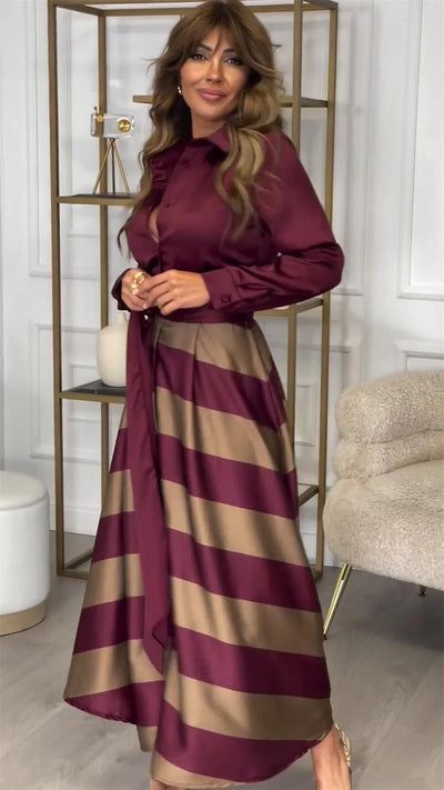 Yvone™ | Striped Long Dress