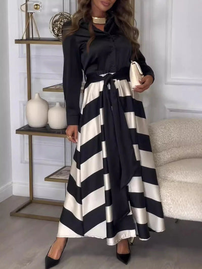 Yvone™ | Striped Long Dress